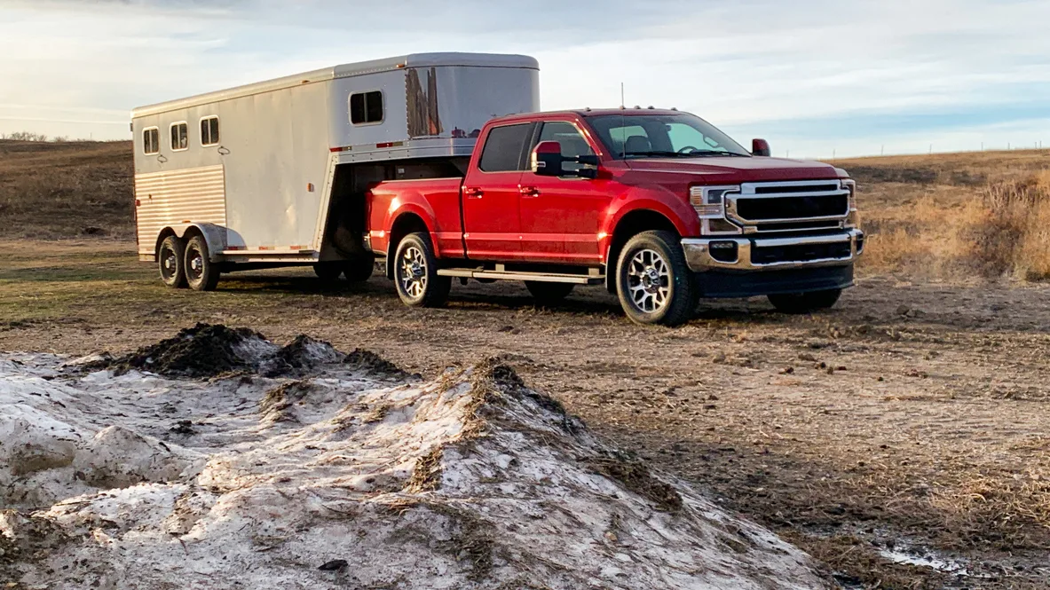 Pickup and Horse Trailer
