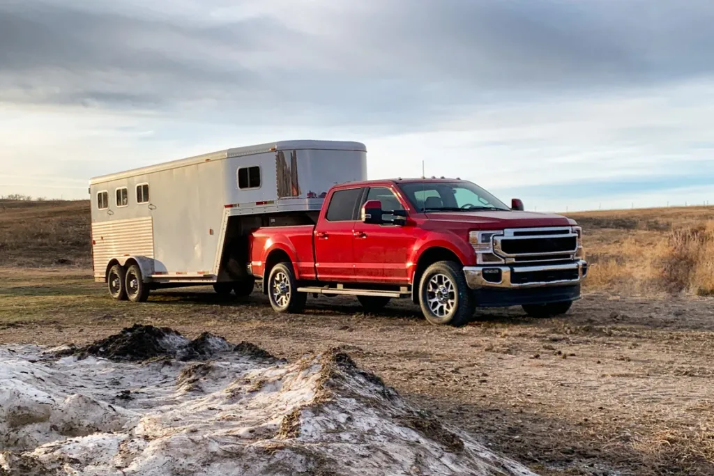 Horse trailer.