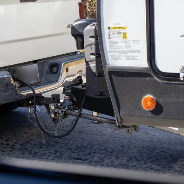 truck towing a travel trailer